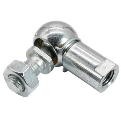 cyclingcolors Rótula de dirección con circlip de acero cincado DIN 71802 pieza de fijación universal longitud 25mm M6 derecha M8 derecha Junta Cilindro de gas Rodamiento Vástago de bolas Perno roscado