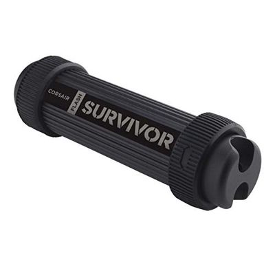 Corsair CMFSS3B-64GB Flash Survivor Stealth 200 m 64 GB USB 3 Rugged Design Water Proof Flash Drive - Black