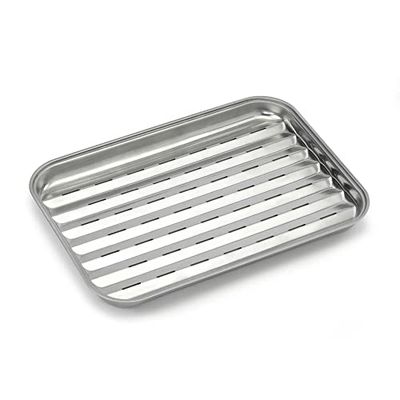 Barbecook Sartén Parrilla de Acero Inoxidable, Gris, 3x35x24 cm, 2230220100