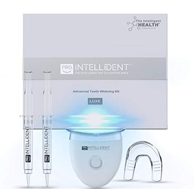 The Intelligent Health Kit De Blanchiment Des Dents Avec Lumière LED, Pro Advanced Gel & Stain Remover, Résultats Plus Durables Que les Bandes de Blanchiment ou le Charbon Activé