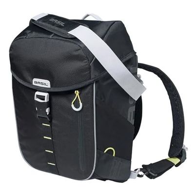 Basil Miles, Borsa Zaino da Bicicletta. Unisex-Adulto, Black, 31 cm x 17 cm x 44 cm