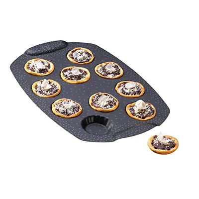 Tefal Moule gâteau 10 mini tartelettes, Revêtement antiadhésif, Aluminium recyclé et recyclable, Pâtisserie bien dorée, Fabriqué en France, PerfectBake Mini J5735002