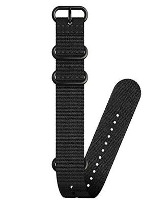 Suunto Dive D5 Zulu Cinturino Textile di Ricambio, 24 mm, L, Nero