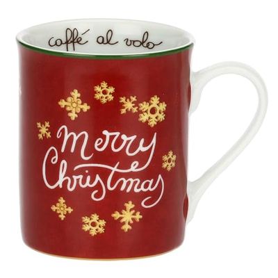 THUN - Tasse rouge en porcelaine Surprises de Noël
