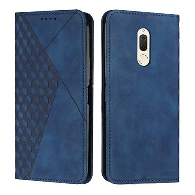 KOUYI Case Compatibel met Huawei Mate 10 Lite/Nova 2i, Flip case lederen portemonnee-hoes met standaard en voor Huawei Mate 10 Lite/Nova 2i(Blauw)