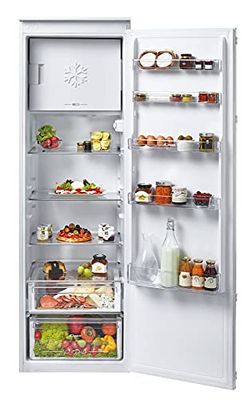 Candy CM4S518EW - Réfrigérateur 1 Porte 178 cm Avec Freezer - Intégrable À Glissière - 286l (253 + 33) - Froid Statique - 39 dB - 6 Clayettes - Eclairage LED - Porte Réversible