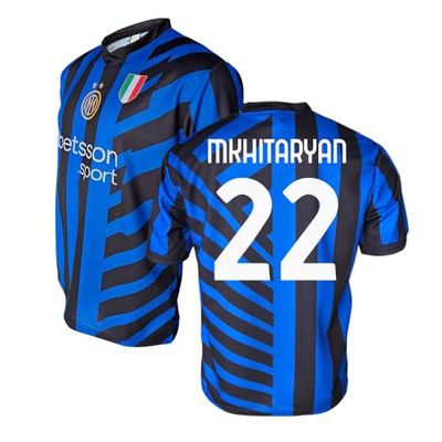 Inter - Maillot Home 2024/2025 Personnalisable avec nom et numéro, réplique Officielle, Bleu, Noir, 100% Polyester, Adulte et Enfant. Idéal pour Tous Les Fans Nerazzurri