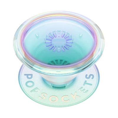 PopSockets: PopGrip - Supporto e Impugnatura per Telefoni Cellulari e Tablet con un Top Intercambiabile - Translucent Clear Iridescent