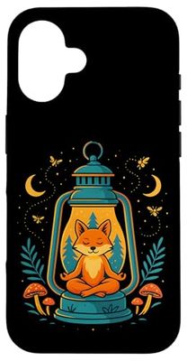 Meditating Fox Lantern Forest Nature Art Case for iPhone 16