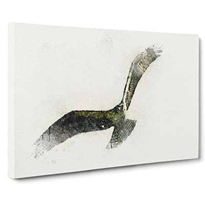 Osprey Bird In Abstract Modern Art Canvas Wall Art Print Ready to Hang, Framed Picture for Living Room Bedroom Home Office Décor, 30x20 Inch (76x50 cm)