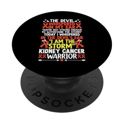 Apoyo al cáncer de riñón susurrado en mi oído Soy la tormenta PopSockets PopGrip Adhesivo