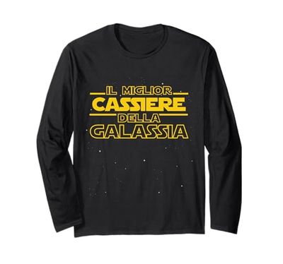 Il Miglior Cassiere della Galassia | Cassiere Regalo Maglia a Manica
