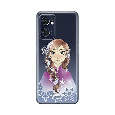 ERT GROUP mobiltelefonfodral för Oppo RENO 7 5G originalt och officiellt licensierat Disney mönster Anna 001 optimalt anpassad till formen på mobiltelefonen, gedeeltelijk transparant