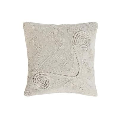 COJIN ALGODON 45X45 836 GR, BORDADO A MANO BLANCO