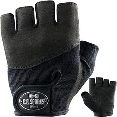 C.P. Sports Trainingshandschuhe Iron Komfort - Guantes para Fitness (Nylon, Entrenamiento, 1 par), Color Negro, Talla M