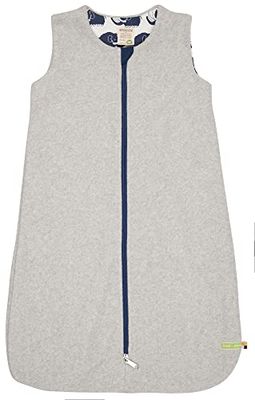 loud + proud Babyjongens fleece, GOTS-gecertificeerd slaapzak, zilver, 98/104, zilver, 98/104 cm