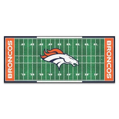 FANMATS NFL Denver Broncos Nylon Face Football Field Runner, 30"x72"