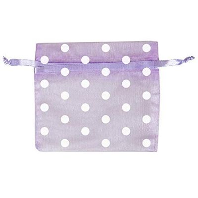 48 U. Organdy Väskor Med Stängning Mol 12,5X17 Cm Lavendel Mikrofiber