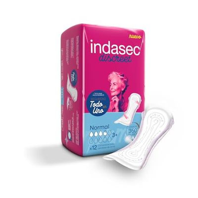 Indasec Discreet normal, 12 unidades