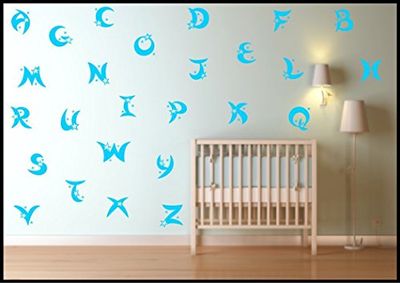 Alphabet Letters Wall Stickers Childrens Bedroom Nursery