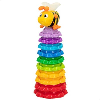 winfun- Tour empilable Musicale Abeille et tournesols + 6, 46686, Multicolore, L