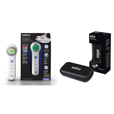 Termómetro Braun sin contacto y con contacto con Age Precision, BNT400 & Funda de protección para termómetro