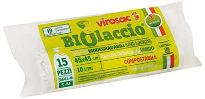 Virosac 137233 - Bolsas para residuos biodegradables con cierre patentado