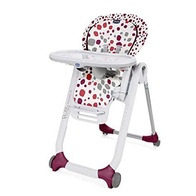Chicco Polly Progres5 Cadeira evolutiva, de rede a elevador, 4 rodas, de 0 a 3 anos, vermelho