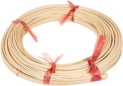 Rayher Rolo de vime natural, 1A Nr.6, 125 g, aprox. 40 m, 2,6 mm ø, artesanato, cestaria, 6502600