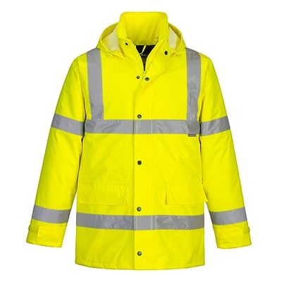 Portwest S460 Waterproof Comfort Hi-Vis Winter Traffic Jacket Yellow, XX-Small