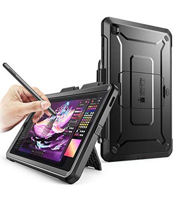 SUPCASE UB Pro hoesje voor Samsung Galaxy Tab S6 Lite 10.4 2022 release (SM-P613/P619) & 2020 release (SM-P610/P615), met ingebouwde displaybeschermer full-body robuuste standaard beschermhoes (zwart)