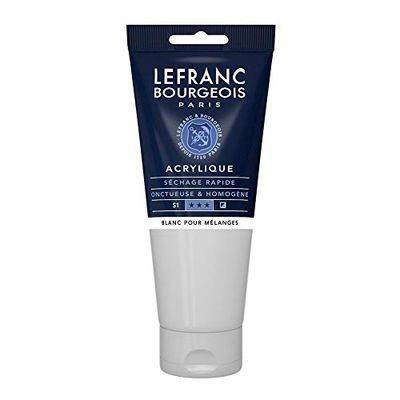 Lefranc & Bourgeois Fine Pintura Acrilica, Blanco (Mixing White), 200 ml