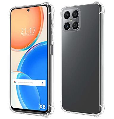Custodia in silicone antiurto trasparente per Huawei Honor X8