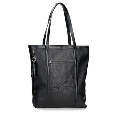 Pepe Jeans Donna laptoptas 13,3 inch zwart 35 x 40 x 11 cm kunstleer, Blanco Y Gris, laptoptas