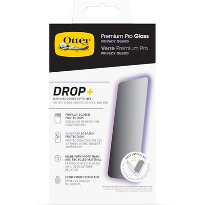Otterbox Protector de Pantalla de Cristal Templado Premium Pro Glass Privacy Guard para iPhone 16 Pro Max, Protección superior contra arañazos, Protege de caídas de hasta 1.8m