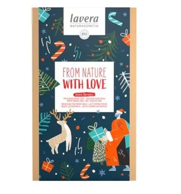 lavera Gift set - From Nature with Love - basis sensitiv - body wash & body milk - natural cosmetics - vegan