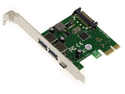 KALEA-INFORMATIQUE Carte contrôleur PCI Express PCIe vers USB 3.0 2 Ports USB3 Type A + 1 Port USB3 Type C, avec Chipset Via VLI VL805. Equerres Low et High Profile.