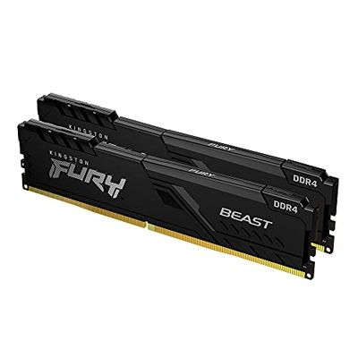 Kingston FURY Beast 16GB (2x8GB) 3733MHz DDR4 CL19 Memoria para Ordenadores de sobremesa Kit de 2 KF437C19BBK2/16