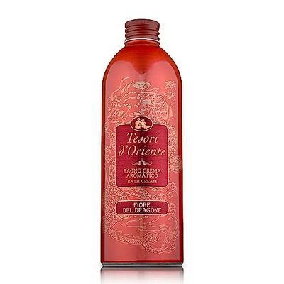 Tesori d'Oriente - Bagno Crema Fiore del Dragone e Pitaya, Bagnoschiuma dalle Note di Fiori Bianchi, Deterge Delicatamente la Pelle Donando un Profondo Benessere, 500ml