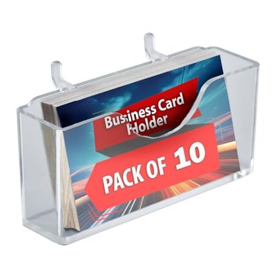 Azar Displays 252008 - Soporte para tarjetas de visita para tablero de clavijas/listones (paquete de 10)
