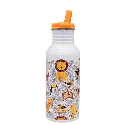 Nerthus Unisex - volwassenen FIH 808 kinderdrinkfles, plaatpatroon, 500 ml