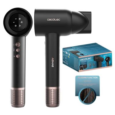 Cecotec Sèche-Cheveux Compact Puissant IoniCare Rockstar Nano IonTech. 1600 W, Moteur Brushless 11 000 Tr/Min, Fonction Plasma, 3 Temperatures, 3 Vitesses, Écran d’Affichage, Embout Magnétique