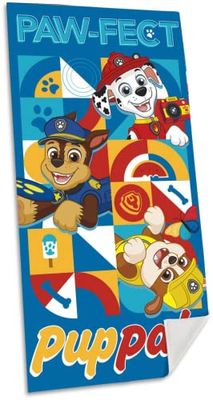 KIDS EUROSWAN - Asciugamano in cotone 70 x 140 cm Paw Patrol, multicolore (PW19933)