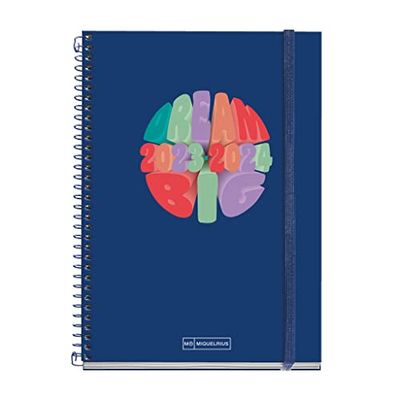 Miquelrius - Agenda scolaire 23-24 de septembre 2023 à juin 2024, taille 15 x 21,3 cm, semaine vue, rêve, espagnol-anglais