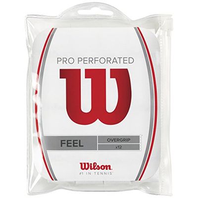 Wilson Pro Overgrip Perforated Punho, 12 unidades, unissexo, branco, NS