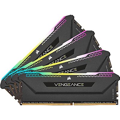 Corsair VENGEANCE RGB PRO SL 64GB (4x16GB) DDR4 3600 (PC4-28800) C18 1.35V Desktop Memory - Black, CMH64GX4M4D3600C18