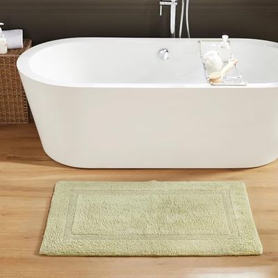 Better Trends Collection Lux Tapis de Bain 100% Coton, touffeté, réversible, Absorbant et Lavable en Machine, pour Sol de Salle de Bain, Douche et évier, 61 x 101,6 cm, Vert Sauge
