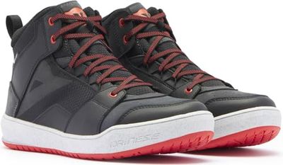 Dainese Suburb D-wp męskie buty motocyklowe wodoodporne, Czarno-biały, lawa czerwona, 46 EU