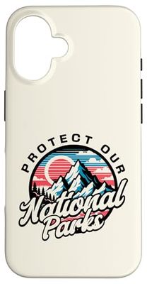 Proteggi i nostri parchi nazionali - Resisti alla natura di montagna all'aperto Custodia per iPhone 16