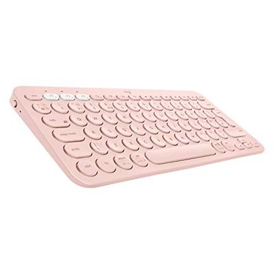 Logitech K380 Tastiera, Layout Spagnolo QWERTY, Rosa